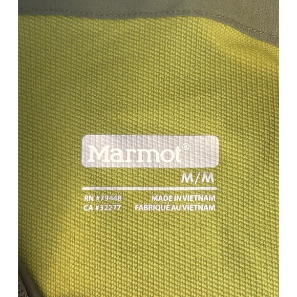 MARMOT M3 Bero Softshell Green Jacket Men Medium Full Zip Outdoor Hiking Stretch - Picture 2 of 13